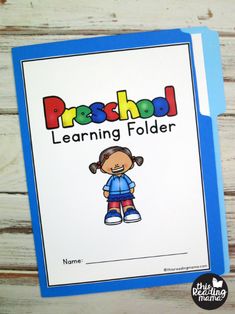 a book with the title preschool learning folder