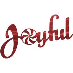 the word joyful written in red ink