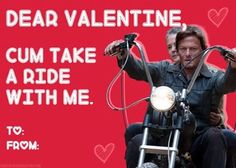 two people on a motorcycle with the caption dear valentine, cum take a ride with me