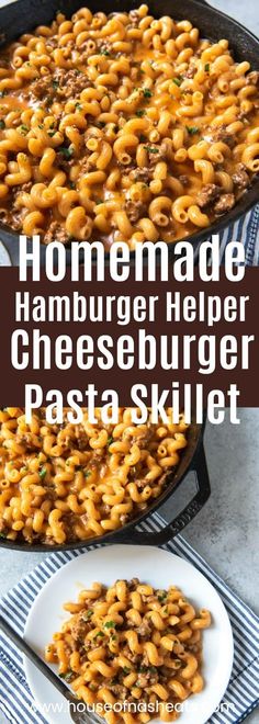 homemade hamburger helper cheeseburger pasta skillet