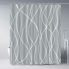 PRICES MAY VARY. ★ STANDARD SIZE -- Item Widboho grey gray striped fabric weighted size 72 x 72 inch extra long shower curtain bathroom set cortina baño cortinas para bano ducha hooks light bathtub cloth waterproof modern for heavy polyester washable pattern desgin Decor hotel elegantesth 72 Inch，Item Height 72 Inch（183CM × 183CM）. Note: Measure from the railing to the tub and leave a few centimeters away so cleaning the floor will not be a struggle. ★ 100% POLYESTER--Made of 100% polyester fabr Light Blue Shower Curtain, Grey Shower Curtain, Shower Curtain Weights, Gray Shower Curtains, Curtain Weights, Pink Shower Curtains, Green Shower Curtains, Pink Showers, Blue Shower Curtains