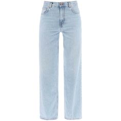 Bonnie Straight-Leg Jeans. Straight Jeans Outfit, Luxury Jeans, Light Denim Jeans, Bonnie Jean, Pocket Model, Light Blue Jeans, Straight Fit Jeans, Jeans Material, Light Blue Denim