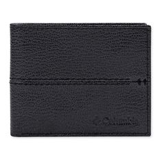 This men's extra capacity leather bifold wallet from Columbia lets you carry cash, cards, IDs, and more in a slim profile that minimizes bulk. This men's extra capacity leather bifold wallet from Columbia lets you carry cash, cards, IDs, and more in a slim profile that minimizes bulk. FEATURES 3.5"H x 4.5"W x 0.75"D RFID-blockingFABRIC & CARE Genuine leather Wipe clean ImportedDETAILS 9 card slots, 1 ID window 1 currency compartment Size: One Size. Color: Black. Gender: male. Age Group: adult. Casual Black Trifold Wallet, Casual Black Leather Trifold Wallet, Minimalist Black Bifold Wallet, Black Leather Trifold Wallet, Black Textured Leather Bifold Wallet, Leather Bifold Wallet, Bifold Wallet, Card Slots, Slots