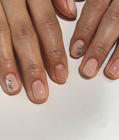 Natural Nail Designs Short, Hippie Nails, Simple Gel Nails, Minimal Nails, Short Nail Designs, Neutral Nails, Minimalist Nails, Fire Nails, Dream Nails