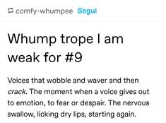 an article about what to do with the word whimp trope i am weak for