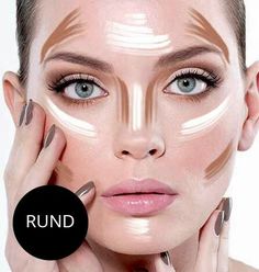 Contour For Round Face, Makeup Tips Contouring, Contouring Makeup, Contour Makeup Tutorial, Natural Beauty Makeup, Makeup Tip, Makeup Hacks Tutorials, Beauty Tips For Face, Face Contouring