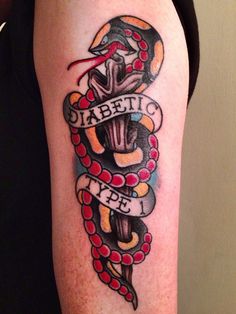 Diabetes Tattoo by Brizeater, via Flickr Painting Tattoo, Great Tattoos, Create Awareness, Tattoo Placement, Body Modifications, Love Tattoos