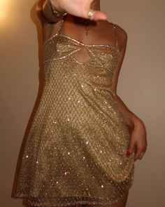 Glitter Slip Dress, College Formal Dresses, Unique Hoco Dresses, 18th Birthday Dress, Gold Slip Dress, Birthday Dress 21st, 18th Birthday Outfit, Nye Dress, Golden Dress