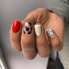 Creative Nail Designs Short, Animal Print Nails, Nails Desing, Fancy Nails, Short Acrylic Nails, Perfect Nails