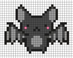 a pixellated image of a black cat with pink eyes on it's face