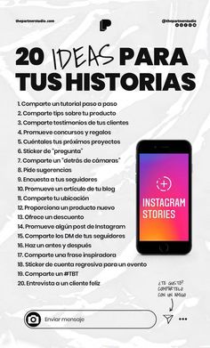 an advertisement for instagram stories in spanish