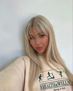 Blonde Hair With Fringe, Blonde Fringe, Perfect Blonde Hair, Blonde Bangs, Blonde Hair With Bangs, Straight Blonde Hair, Bangs With Medium Hair, Haircuts For Medium Hair