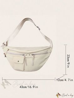 Bird in Bag - Womens Nylon Zipper Closure Foldable Commuter and Travel Bag ÃÂ¢ÃÂÃÂ Great for Daily Use. Casual Beige Nylon Bag, Casual Nylon Bag With Zipper Pocket, Everyday Nylon Shoulder Bag With Zipper Pouch, White Nylon Bags With Zipper Pocket, Beige Nylon Shoulder Bag With Pockets, Casual White Canvas Bag For Outdoor, Nylon Canvas Bag With Pockets For Daily Use, Casual Nylon Canvas Bag With Zipper Closure, Casual Nylon Canvas Bag With Pockets