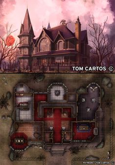 the floor plan for tom cartos's house from harry potter and his dark materials