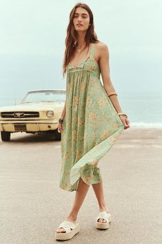 Melody Strappy House Dress – SPELL - USA Tan Mules, Spell Designs, Green Backdrops, Neck Ties, Playsuit Romper, House Dress, Fine Jewels, Beauty Collection, Hippie Chic