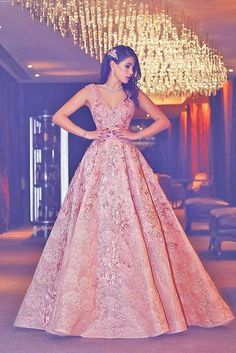 Gowns Dresses Indian Receptions, Indian Party Wear Gowns, Gowns Indian, Gown Dress Design, Engagement Gown, Engagement Photo Dress, Engagement Gowns, Indian Wedding Gowns, Engagement Party Dresses