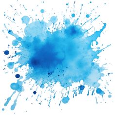 blue ink splattered on white paper