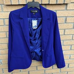 New With Tags. Never Worn. Spring Blue Outerwear From Forever 21, Trendy Blue Outerwear Forever 21, Trendy Blue Outerwear From Forever 21, Trendy Blue Outerwear By Forever 21, Blue Dress Jacket, Plus Size Blazer, Cropped Blazer Jacket, Beige Blazer, Checked Blazer