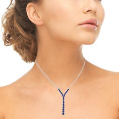 Wear this stylish statement necklace to enhance your daytime and evening attire. This stunning lariat necklace features round graduating gemstones in a dangling Y-shaped setting. This Y-necklace is secured by a spring-ring clasp and hangs from a 18 inch rolo chain plus a 3 inch extender. The necklace is crafted of fine sterling silver and is nickel & tarnish free. This trendy necklace in fine jewelry is a great addition to your sterling silver jewelry and gemstone jewelry collections. Produc Turquoise Heart Necklace, Dainty Choker Necklace, Crown Necklace, Dainty Choker, Round Halo, Turquoise Heart, Trendy Necklaces, Stunning Necklace, Rolo Chain