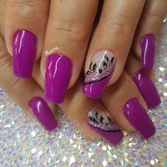 Magenta Gel Nail Designs, Magenta Nails Design, Magenta Nail Art, Bright Purple Nails, Nail Designs Bright, Easy Summer Nail Art, Spring Nail Art Ideas, Magenta Nails, Summer Nails Designs