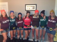 a group of women dressed up in funny outfits