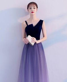 Formal Dresses Purple, Prom Dress Purple, Tulle Long Prom Dress, Purple Tulle, Tulle Bridesmaid, Ombre Prom Dresses, Dresses Purple, 60's Dress, Purple Bridesmaid Dresses