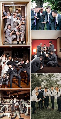 a collage of men in suits and ties posing for pictures