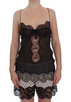 Dolce & Gabbana Gorgeous brand new with tags, 100% Authentic DOLCE & GABBANA black silk floral lace Lingerie chemise babydoll. Model: Lingerie chemise babydoll Color: Black Back hook closure Adjustable shoulder straps Logo details Made in Italy Material: 46% Silk, 4% Elastane, 32% Polyamide, 18% Viscose Women's Chemises, Lingerie Babydoll, Lingerie Top, Silk Lace, Lace Babydoll, Babydoll Lingerie, Lace Lingerie, Dolce E Gabbana, Dolce & Gabbana