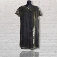 2 Layered Dress Body-Con Dress Underneath Nwt Medium Forever 21 Short Sleeve Mini Dress For Party, Metallic Shorts, Long Tee, Body Dress, Layer Dress, Forever 21 Dresses, Tee Dress, Forever 21, Gold Metal