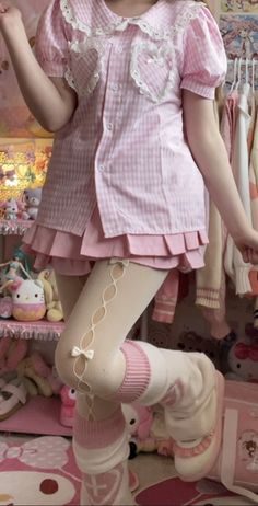 Dolly Core Outfits, Gurokawa Aesthetic Outfit, Cute Core Fashion, Doll Clothes Aesthetic, Cutecore Closet, Kawaiicore Outfits, Kawaii Core Outfit, Pink Kawaii Outfits, Kawaii Clothes Outfits