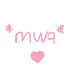 the word nmwp is written in pink with snowflakes and a heart