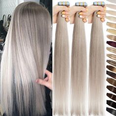 ad eBay - Tape In Remy Human Hair Extensions Real Soft Skin Weft Thick Full Head Wavy/GRey - Buy Now, click the link (eBay) One Piece Hair, 100 Remy Human Hair, Remy Human Hair Extensions, Tape In Hair Extensions, Styling Products, Soft Skin, Remy Human Hair, Skin So Soft, Human Hair Extensions