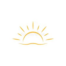 the sun is shining down on the horizon line art logo design royalty illustration stock illustration