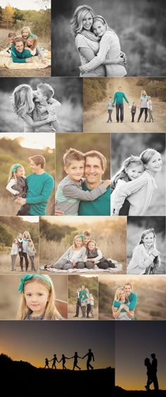 a collage of photos with people in the background and one woman holding her child