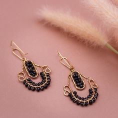 Black Onyx Drop Earrings - 14k Gold Filled, Lightweight, 2'' Dangle, Classic Black and Gold, Elegant Gemstone Jewelry" Description: These elegant 2-inch drop dangle earrings feature striking Black Onyx gemstones set in 14k gold filled hardware. Lightweight and designed for movement, these earrings offer a timeless combination of black and gold, perfect for any occasion. Whether you're dressing up for a night out or adding a touch of sophistication to your daily wear, these Black Onyx earrings ar Everyday Onyx Jewelry With Black Beads, Black Teardrop Natural Stone Jewelry, Black Teardrop Bohemian Jewelry, Nickel-free Black Everyday Jewelry, Elegant Black Brass Jewelry, Handmade Black Brass Jewelry, Handmade Black Jewelry For Everyday, Black Handmade Jewelry For Everyday, Handmade Black Everyday Jewelry