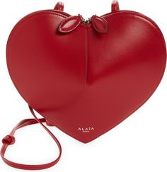 Alaïa Le Coeur Leather Crossbody Bag | Nordstrom Alaia Bag, Heart Bag, Winter 2024, Leather Crossbody Bag, Leather Crossbody, Designer Handbags, Bucket Bag, Calf Skin, Leather Straps