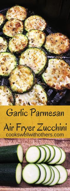 grilled eggplant and zucchini with garlic parmesan air fry