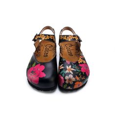 Floral Sandals, Artificial Leather, Leaf Pattern, Shoes Online, Emporio Armani, Black Floral, Birkenstock, Mary Janes, Pink Floral