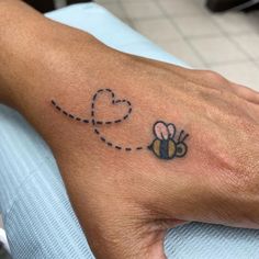 2 Bumble Bee Tattoo, Simple Bee Tattoos For Women, Bumble Bee Wrist Tattoo, Bumblebee Tattoo Ideas, Butterfly And Bumble Bee Tattoo, Bee Yourself Tattoo, Funny Bee Tattoo, Bee And Heart Tattoo, Bumble Bee Semicolon Tattoo