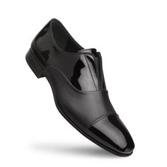 Mezlan S20308 Men's Shoes Black Patent / Calf-Skin Leather Formal Slip-On Loafers (MZ3429)-AmbrogioShoes Womens Formal Shoes, Cordovan Shoes, Patent Leather Dress, Classic Tuxedo, Mens Shoes Black, Patent Shoes, Leather Hardware, Leather Slip On Shoes, Shoe Black