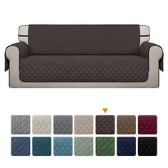 an image of a couch cover with multiple colors and sizes to choose from for the sofa