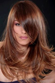 Medium Hair Color, Front Hair Styles, Auburn Hair, Long Layered Hair, Long Wavy Hair, Summer Color, Light Hair, Brown Hair Colors, Great Hair