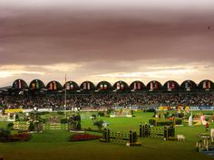 an image of a large crowd at a horse show