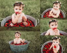 Strawberry Milk Bath Photoshoot, Fruit Milk Bath Photography, Strawberry Bath Photoshoot Baby, Strawberry Milk Bath Baby, Milk Bath Baby Photoshoot, Strawberry Baby Photo Shoot, Strawberry Photoshoot, Summer Baby Photos, Baby Milk Bath