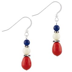 ♥ ~ ♥ Red White and Blue ♥ ~ ♥ 4th Of July Earrings, Easter Jewelry, Fusion Beads, Jewelry Making Earrings, Casting Jewelry, Earrings Inspiration, Diy Easter, Ancient Jewelry