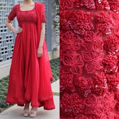 #Hyderabad #India Anarkali Outfit, Red Anarkali, Ridhi Mehra, Designer Anarkali Dresses, Anarkali Dress Pattern, Net Dress, Salwar Kamiz, Patiala Salwar