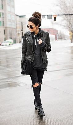 hello fashion blogger jacket t-shirt shoes Outlaw Aesthetic Women, Biker Core Fashion, Modern Punk Fashion Woman, Alt Mom Aesthetic, Edgy Outfits For Women Over 30, Edgy Cowgirl Style, Rock Chick Style Over 40, Classy Rocker Chic Style, Rocker Outfits For Women