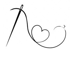 a pair of scissors with hearts drawn on the side and an arrow in the middle