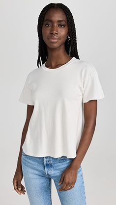 MADEWORN ROCK Solid Crop Tee | SHOPBOP Rock Tops, Rock Outfits, Rock Solid, Crop Tee, Vintage Tees, White Vintage, Vintage Inspired, Vintage Outfits, Short Sleeves