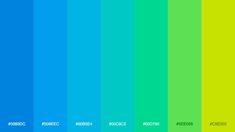 an image of the color chart for this page is blue, green, and yellow